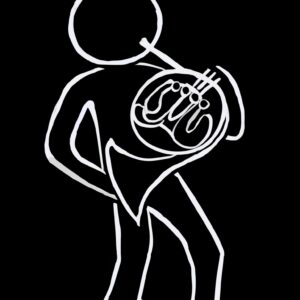 French horn stick guy